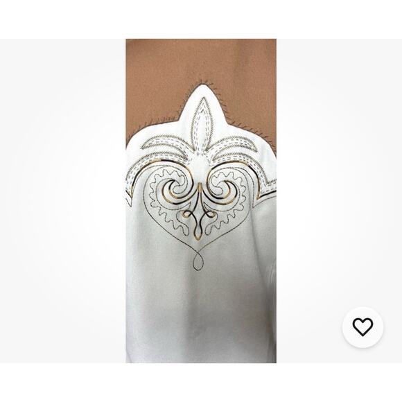 Vtg Scully Sz XS Pearl Snap LS Embroidered Embellished Shirt - Picture 7 of 12